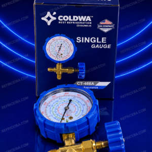 Manometro Azul Baja Con Reloj