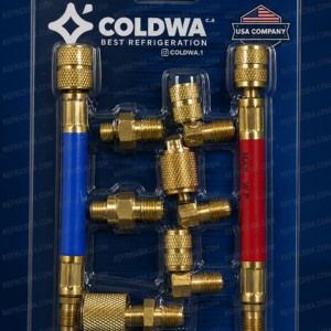 Kit De Acoples Automotriz Refrigeracion Mangueras Rojas Y Azules