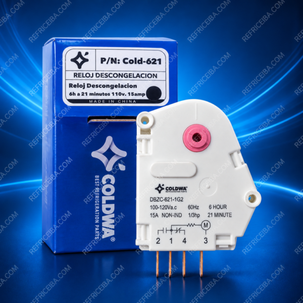 Reloj de descongelación Coldwa Cold-621 – 110V | Ciclo de 6 horas | 21 minutos.