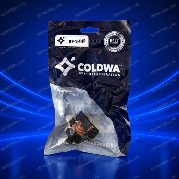 Relé de arranque Coldwa para compresores compatibles de 1/4 HP.