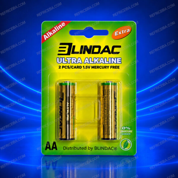 Pilas BLINDAC Ultra Alkaline AA de 1,5 V, presentación de dos unidades.