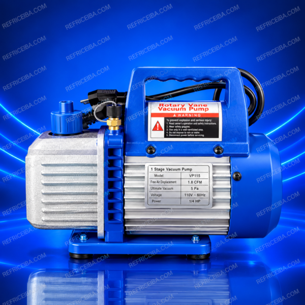 Bomba de vacío 1.8 CFM 1/4 HP para refrigeración y aire acondicionado.