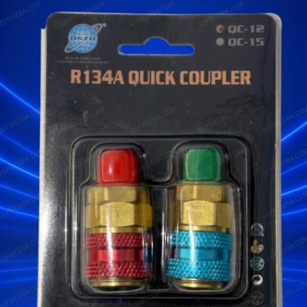 Juego de acoples rápidos de alta y baja presión para refrigerante R134a marca DSZH.